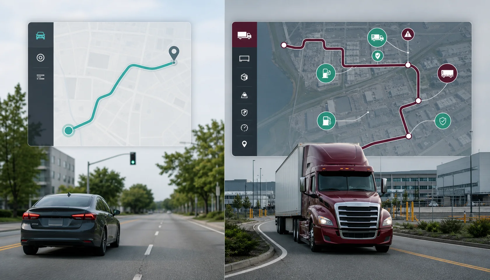 Truck routing software vs car navigation apps